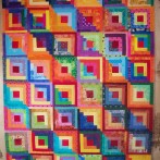Log Cabin Block Lotto quilt top