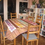 Kate’s Batik Sawtooth Stars Tablecloth