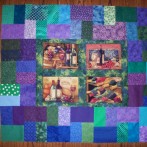 Linda’s 3-patch quilt top – vineyard fantasy