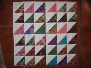 Karen B's 4 Scrappy Triangle Blocks