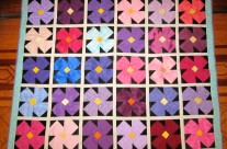 African Violets lap quilt