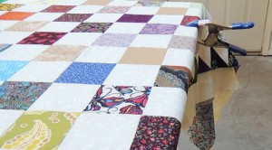 Clamping the Quilt Sandwich to the Work Table