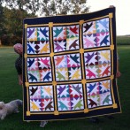 Split star quilt finished