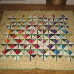 Modern Clovers – a finished quilt