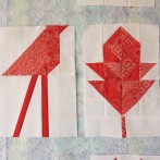 A Scrappy Leaf, a Monochrome Bird … and some more sampler blocks