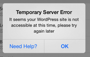 Wordpress App Error