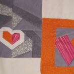 Two Paper-pieced Hearts