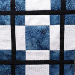 What’s Black and Blue and Plaid All Over? June’s 9-Patch Plaid Block