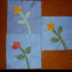Three 3D flowers