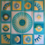 A finished quilt – June 2014 blocks